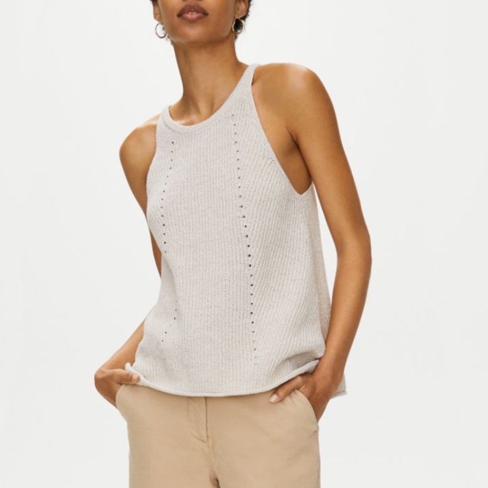 Aritzia Babaton Skylark sweater tank. Brown/Tan